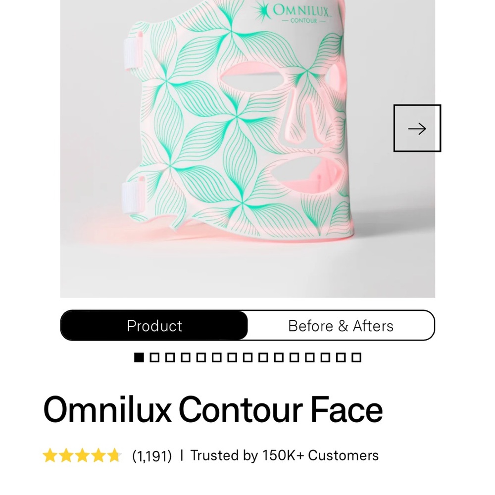 Brand new omnilux contour LED face mask